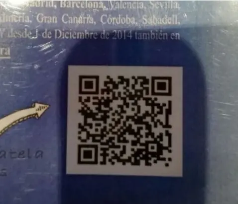 Código QR en un taxi de Barcelona